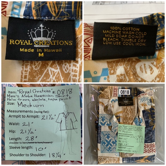 🌴 Men’s Hawaiian Aloha Shirt Tapa Ukulele size M 🌴 - Picture 10 of 11